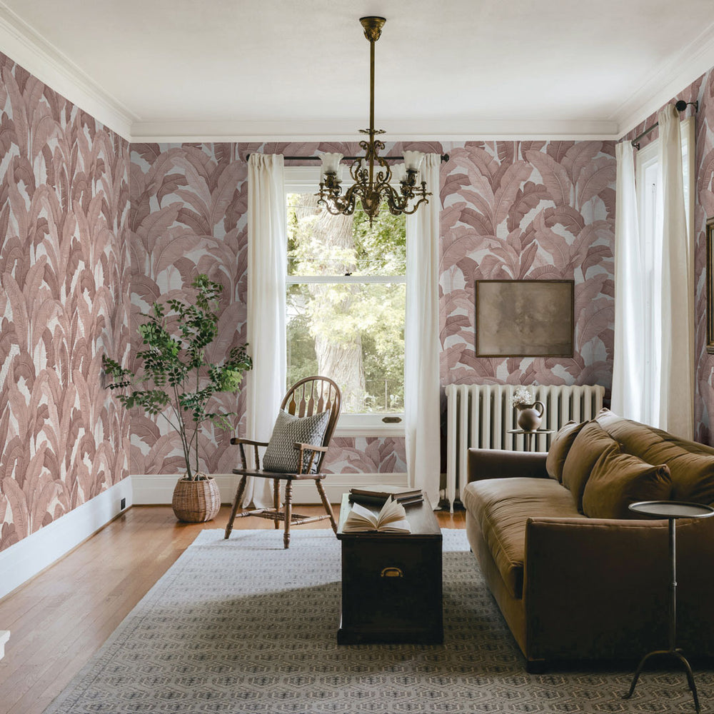 Lanai Palm Grasscloth Peel and Stick Wallpaper