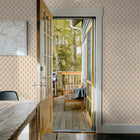 Ogee Garden Grasscloth Peel and Stick Wallpaper