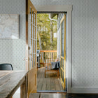 Ogee Garden Grasscloth Peel and Stick Wallpaper