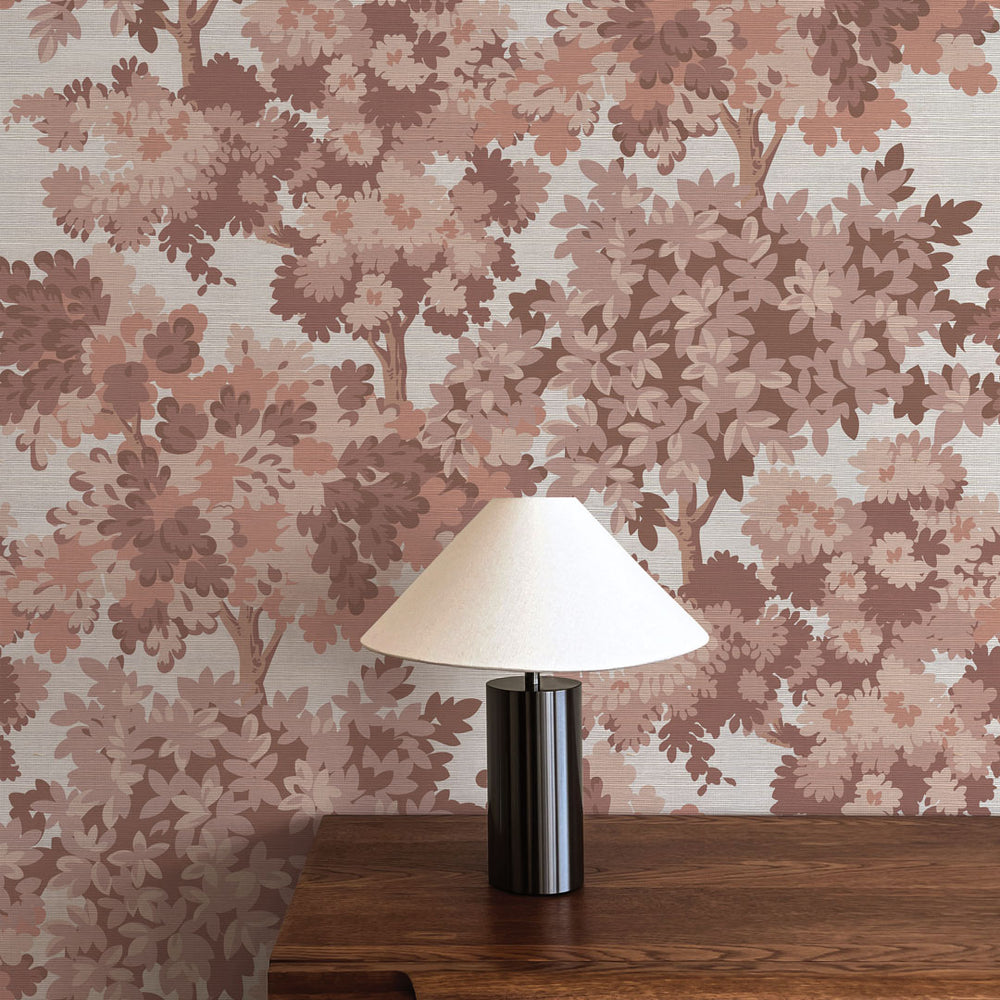 Provence Toile Grasscloth Peel and Stick Wallpaper