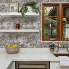 Provence Toile Grasscloth Peel and Stick Wallpaper