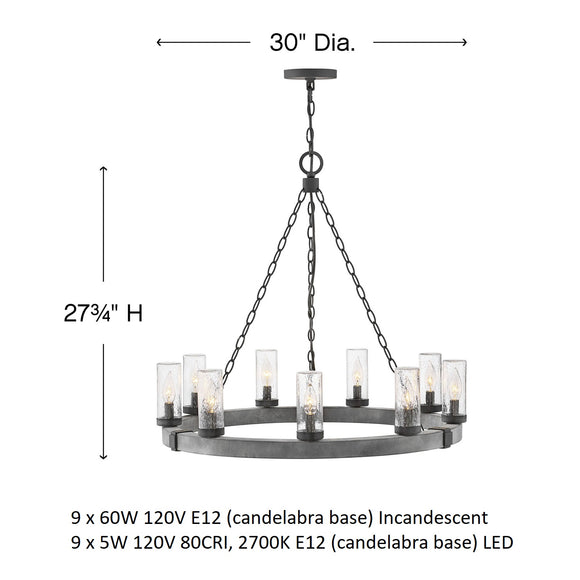 Hinkley Sawyer Outdoor Chandelier - 2Modern