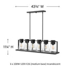 Refinery Stem Hung Linear Chandelier