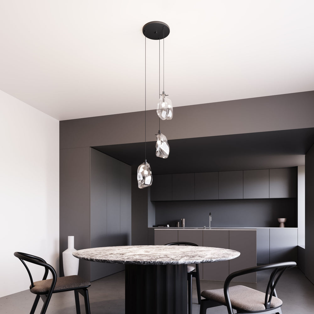 Liquid Three Light Multi Pendant Light