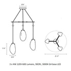 Liquid Large Spreader Multi Light Pendant Light