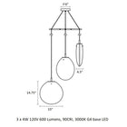 Cantina Large Spreader Multi Light Pendant Light