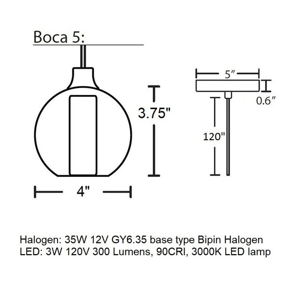 Boca Mini Pendant Light