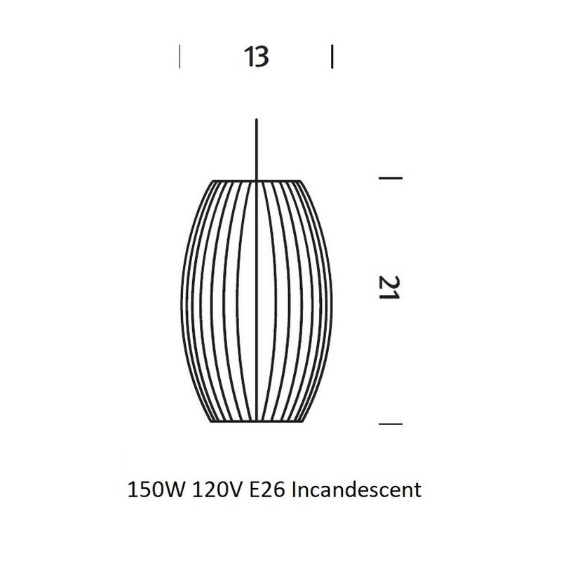 Nelson Cigar Bubble Pendant Light