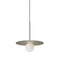 Bola Disc Pendant Light  option Taupe / Chrome