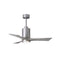 Patricia PA3 Ceiling Fan  option Brushed Nickel / Barn Wood Tone