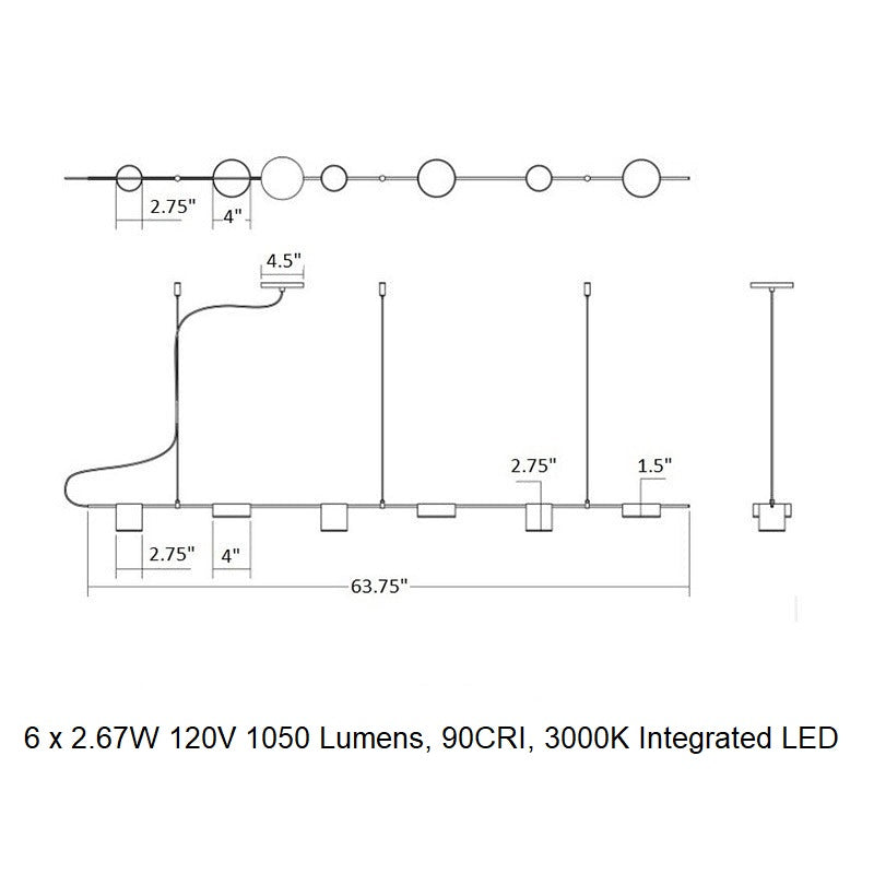 Counterpoint™ LED Linear Pendant Light