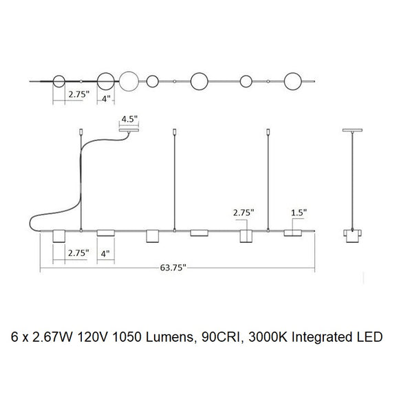 Counterpoint™ LED Linear Pendant Light