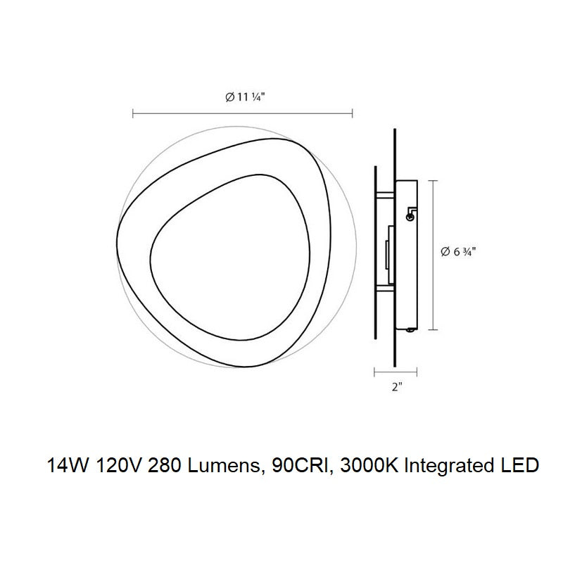 Abstract Panels 2-Plate LED Sconce