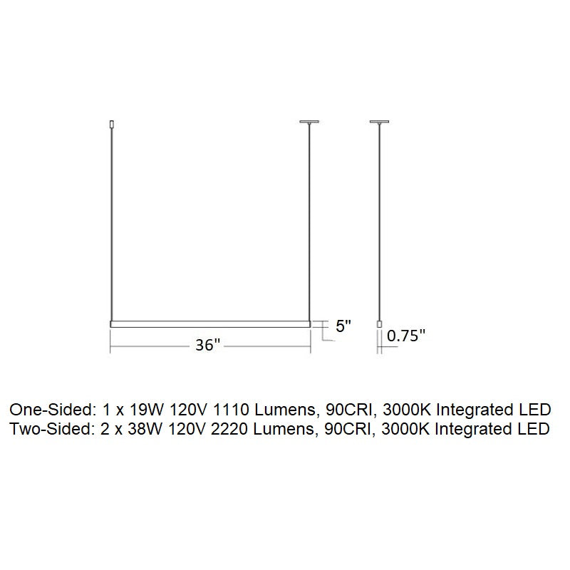 Thin-Line™ Sided LED Pendant Light