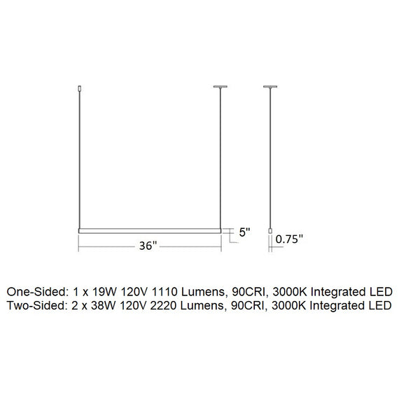 Thin-Line™ Sided LED Pendant Light