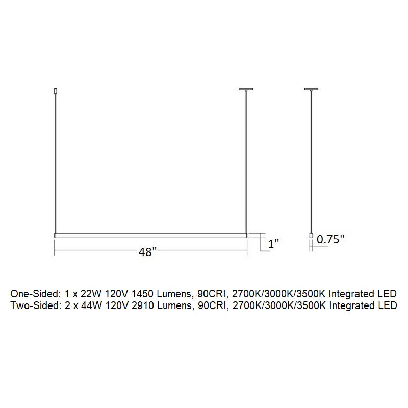 Thin-Line™ Sided LED Pendant Light