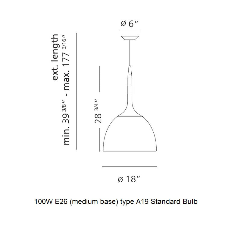 Castore Calice Suspension Lamp