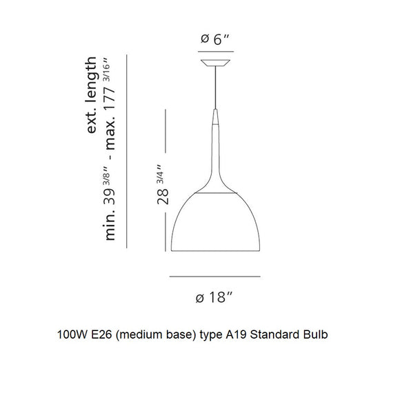 Castore Calice Suspension Lamp