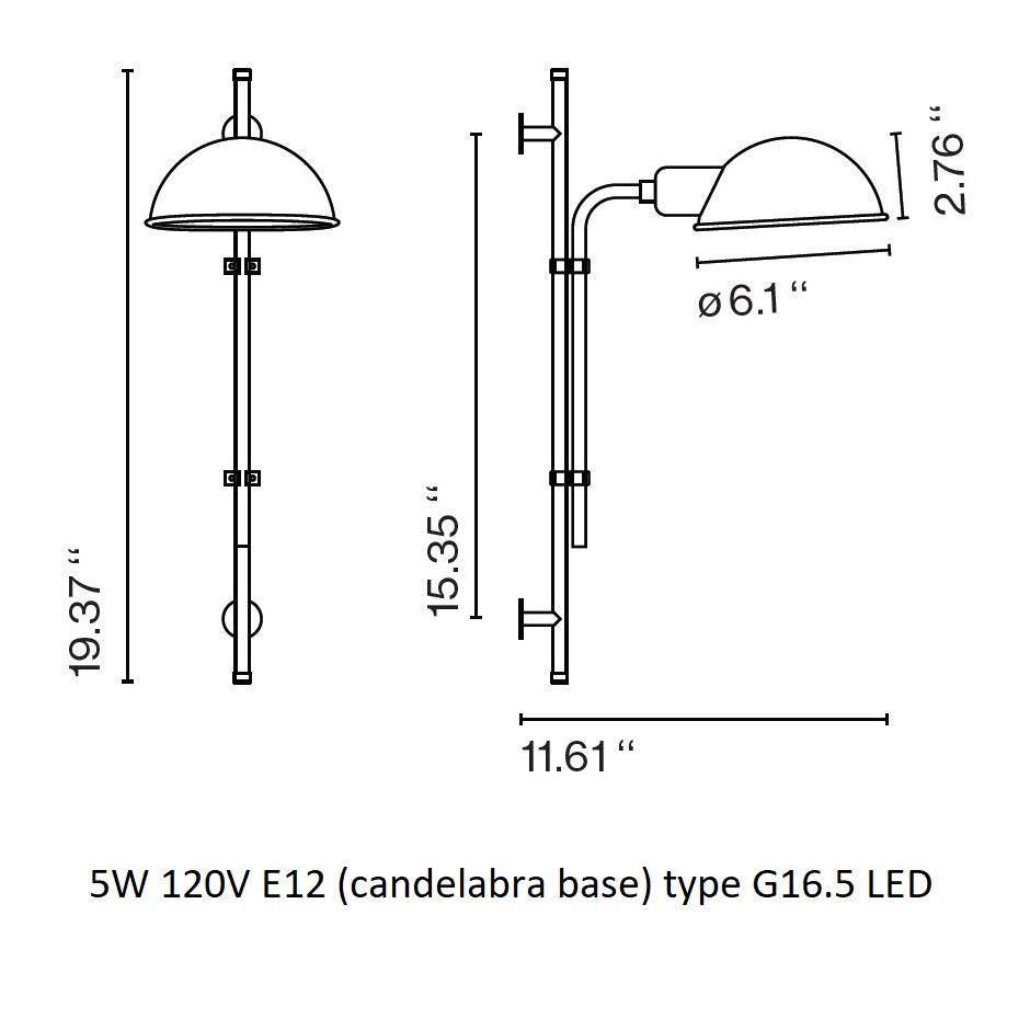 Funiculi A Wall Sconce
