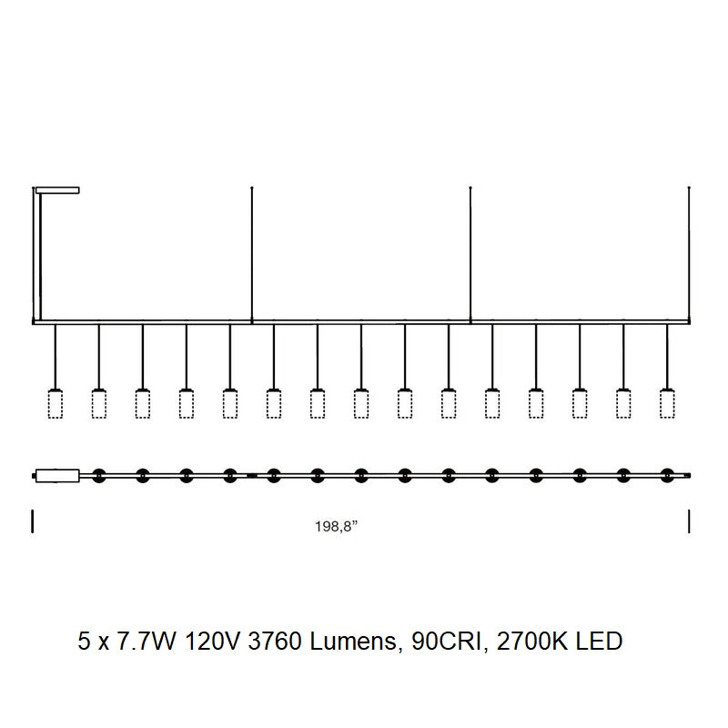 Cirio Lineal Linear Pendant Light