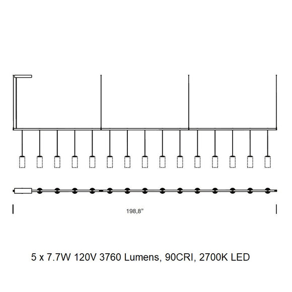 Cirio Lineal Linear Pendant Light