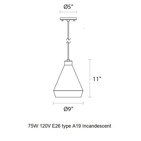 Koma LED Taisho Pendant Light
