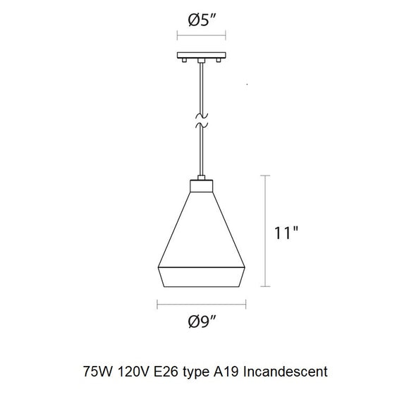 Koma LED Taisho Pendant Light