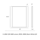Vanity LED Vertical Mirror with Light