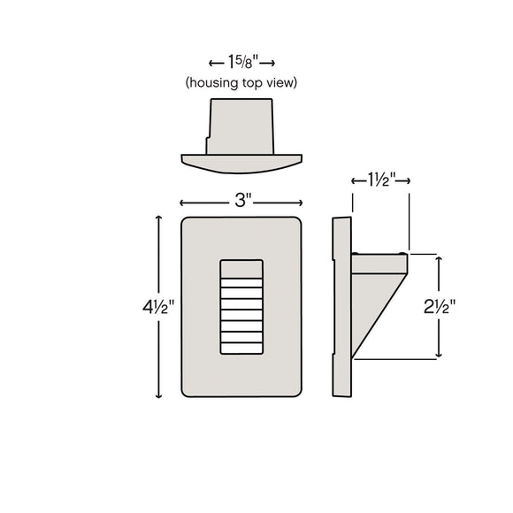 Luna Step Outdoor Light - Single Gang