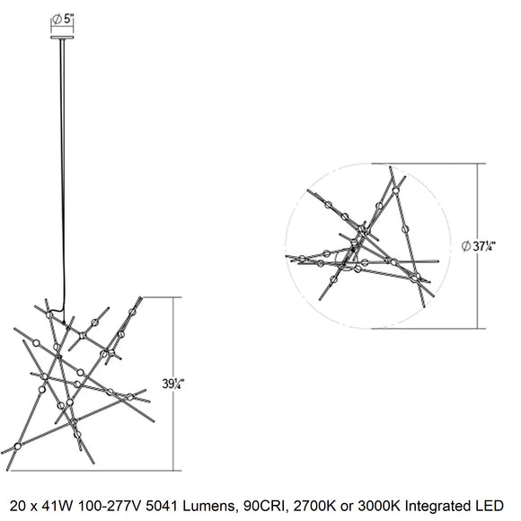 Constellation Aquila Major Chandelier