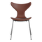 Lily Upholstered Dining Chair  option Grace Chestnut Leather