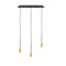 Volta Linear Pendant Light  option Satin Gold / Matte Black