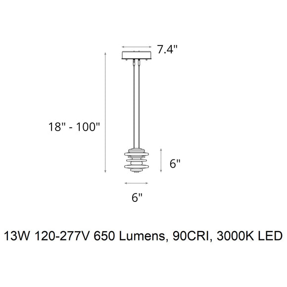 Cairn Mini LED Pendant Light