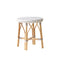 Simone Stool  option White with Cappuccino Dots