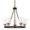 Studio 5 Chandelier  option Painted Bronze