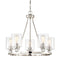Studio 5 Chandelier  option Polished Nickel
