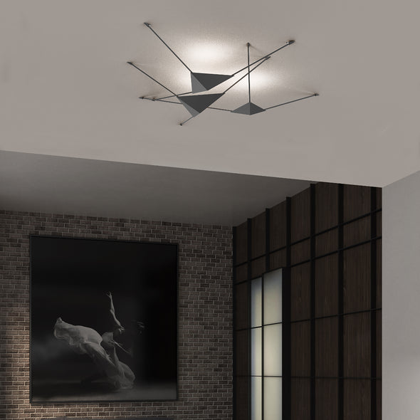 Abstract 3-Piece Configuration LED Wall / Ceiling Light