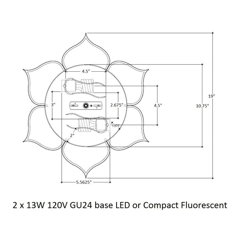 Grand Lotus Flush Mount
