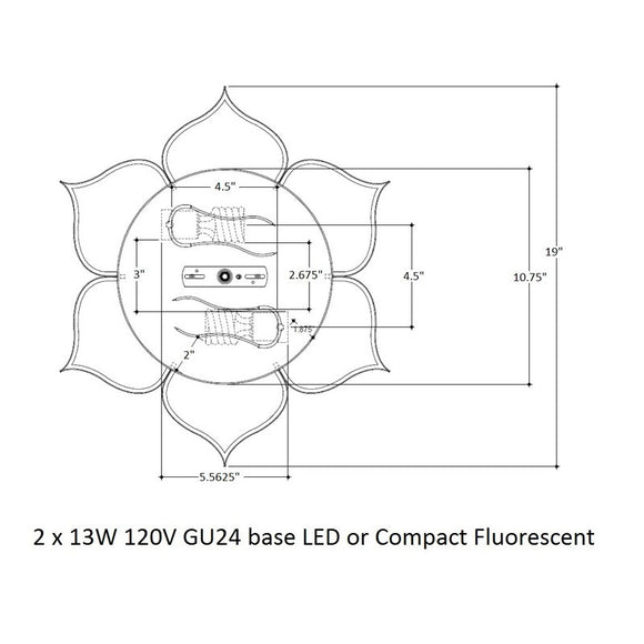 Grand Lotus Flush Mount