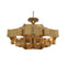 Grand Lotus Large Chandelier  option Antique Gold Leaf