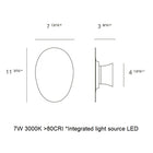 Facce Alpha Raised LED Wall/Ceiling Light