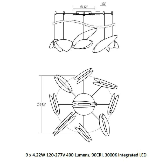 Papillons Swag LED Pendant Light