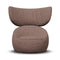 Hana Wingback Lounge Chair  option Blushing Sloth Melange Mohair