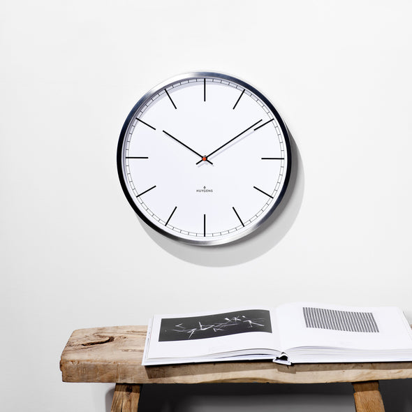 Large: 17.7 in width One Index Wall Clock OPEN BOX