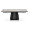 Ellisse Rectangular Extendable Dining Table  option P15 Matte Black / Large: 78.75 in width