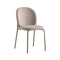 Cozy Mid Upholstered Dining Side Chair  option Taupe Cros / P38M Matte Lava