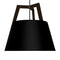 Imber Large Pendant Light  option Matte Black with Matte White Interior / Dark Stained Walnut