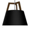 Imber Large Pendant Light  option Matte Black with Matte White Interior / Walnut