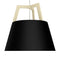 Imber Large Pendant Light  option Matte Black with Matte White Interior / White Washed Oak