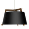 Ignis Large Pendant Light  option Matte Black with Matte White Interior / Walnut